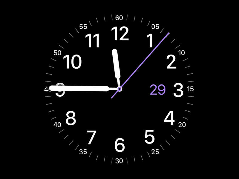 mac clock screensaver